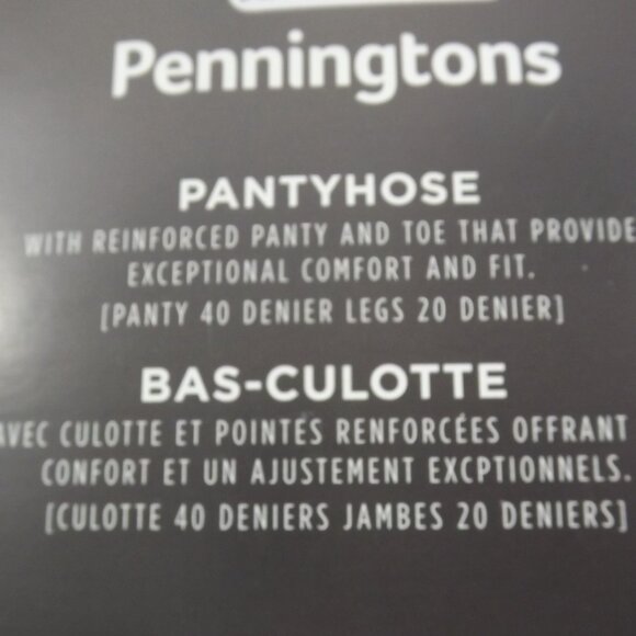 3 Pairs of Penningtons Black/Nightshade Colored Pantyhose - Picture 5 of 7